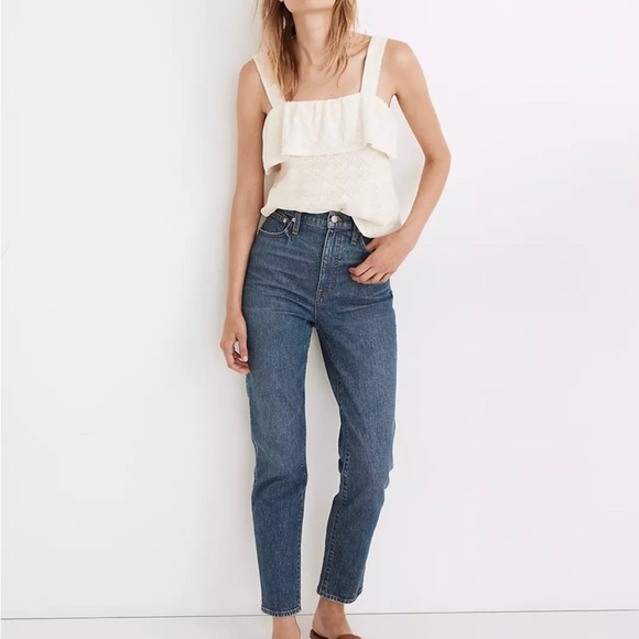 NWT Madewell Ruffled Cream Tank Top Size Small - Picture 1 of 13